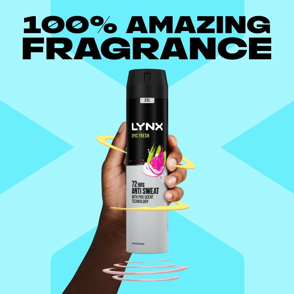 Lynx XXL Epic Fresh 72h Grapefruit & Tropical Pineapple Anti-Perspirant Deodorant Spray 250ml
