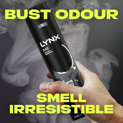 Lynx XXL Black 48h Frozen Pear & Cedarwood Deodorant Body Spray 250ml