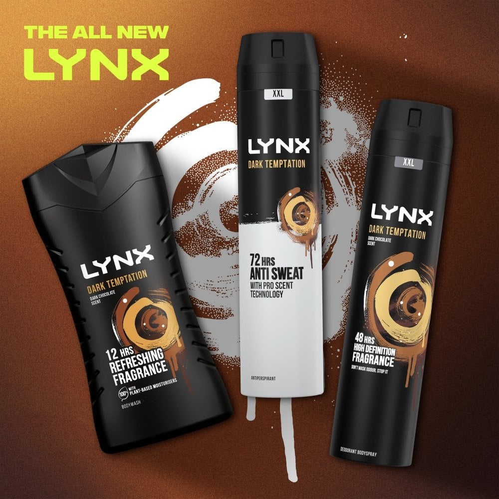 Lynx XXL Dark Temptation 48h Dark Chocolate Deodorant Body Spray 250ml