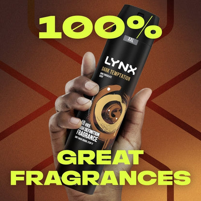 Lynx XXL Dark Temptation 48h Dark Chocolate Deodorant Body Spray 250ml