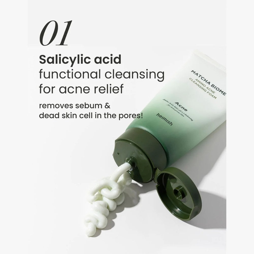 Heimish Matcha Biome Amino Acne Balancing pH 5.5 Cleansing Foam 150ml