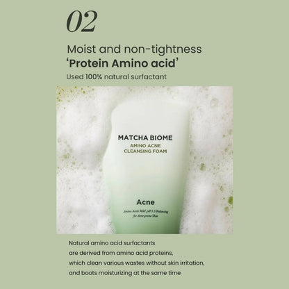 Heimish Matcha Biome Amino Acne Balancing pH 5.5 Cleansing Foam 150ml