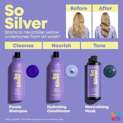 Matrix Total Results So Silver Purple Shampoo & Conditioner Twin 2 x 1000ml