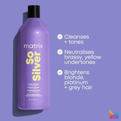 Matrix Total Results So Silver Purple Toning Shampoo 1000ml