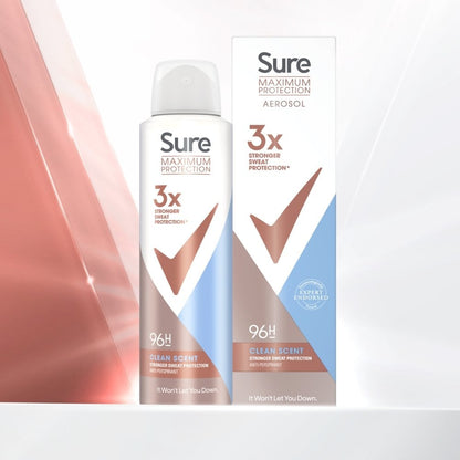 Sure Maximum Protection 96h Clean Scent Anti-Perspirant Deodorant Spray 150ml