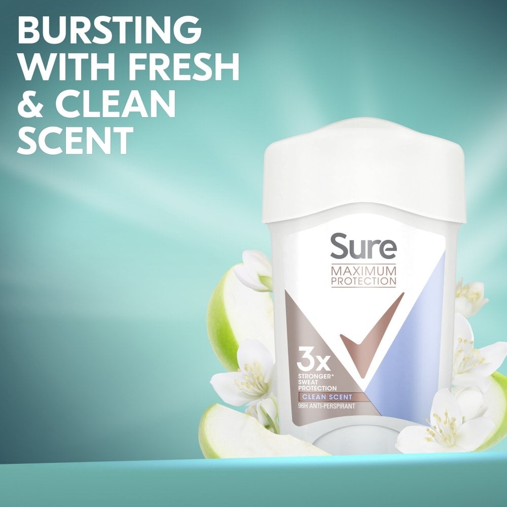 Sure Maximum Protection 96h Clean Scent Anti-Perspirant Deodorant Stick 45ml