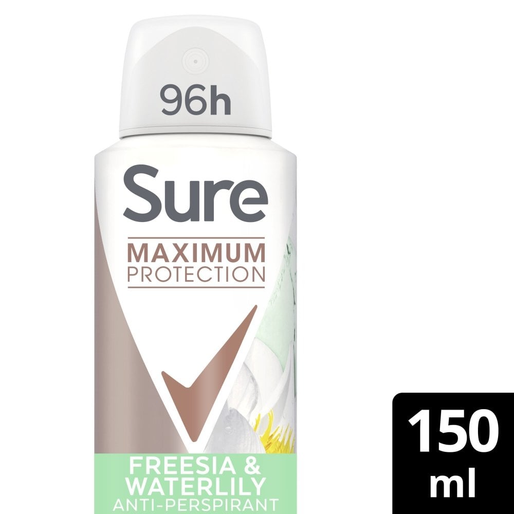 Sure Maximum Protection 96h Freesia & Water Lily Anti-Perspirant Deodorant Spray 150ml
