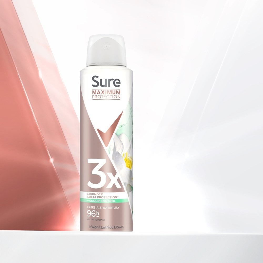 Sure Maximum Protection 96h Freesia & Water Lily Anti-Perspirant Deodorant Spray 150ml