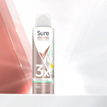 Sure Maximum Protection 96h Freesia & Water Lily Anti-Perspirant Deodorant Spray 150ml