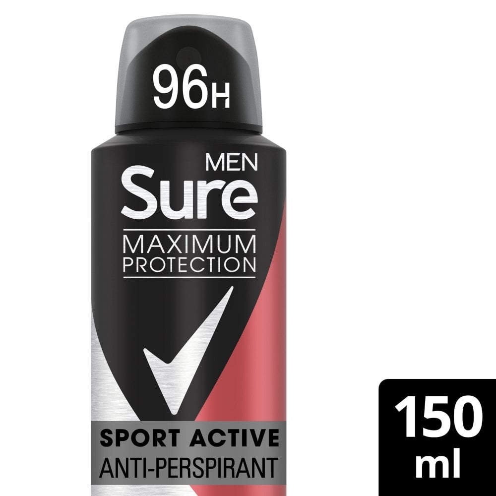 Sure Men Maximum Protection 96h Sport Active Anti-Perspirant Deodorant Spray 150ml