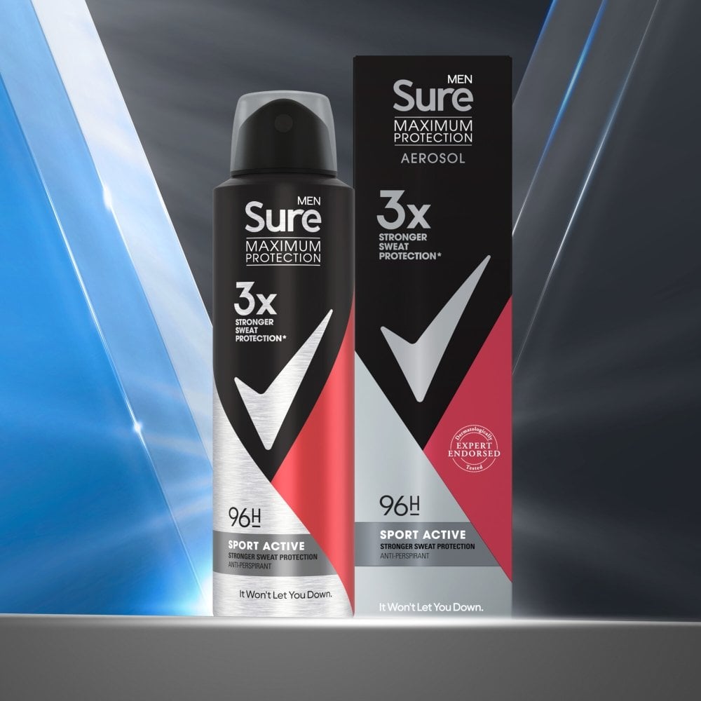Sure Men Maximum Protection 96h Sport Active Anti-Perspirant Deodorant Spray 150ml