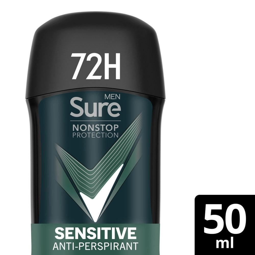 Sure Men Nonstop Protection 72h Sensitive Anti-Perspirant Deodorant Stick 50ml