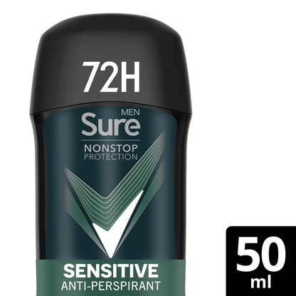 Sure Men Nonstop Protection 72h Sensitive Anti-Perspirant Deodorant Stick 50ml