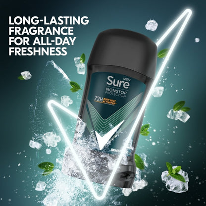 Sure Men Nonstop Protection 72h Sensitive Anti-Perspirant Deodorant Stick 50ml