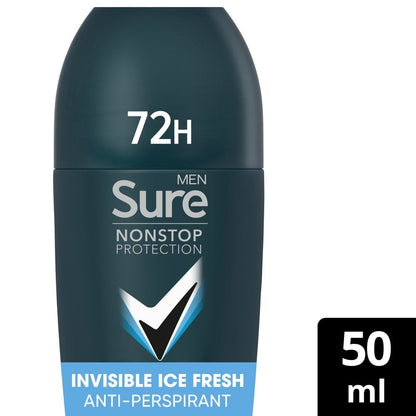 Sure Men Nonstop Protection 72h Invisible Ice Anti-Perspirant Deodorant Roll-On 50ml