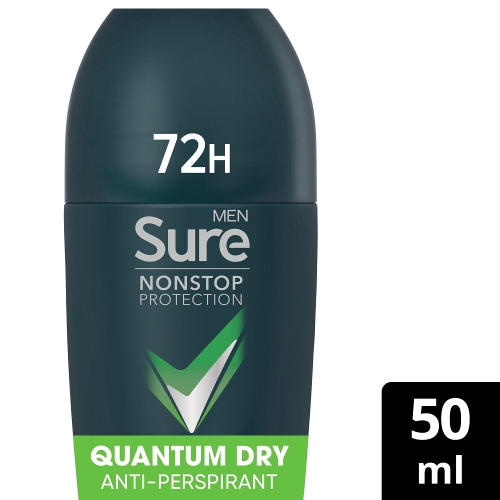 Sure Men Nonstop Protection 72h Quantum Dry Anti-Perspirant Deodorant Roll-On 50ml