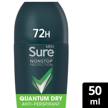 Sure Men Nonstop Protection 72h Quantum Dry Anti-Perspirant Deodorant Roll-On 50ml