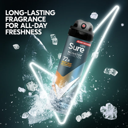 Sure Men Nonstop Protection 72h Thermo Fresh Anti-Perspirant Deodorant Spray 250ml