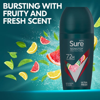 Sure Men Nonstop Protection 72h Ultra Fresh Anti-Perspirant Deodorant Roll-On 50ml