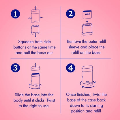 Wild Men's Cotton & Sea Salt Deodorant Refill 40g