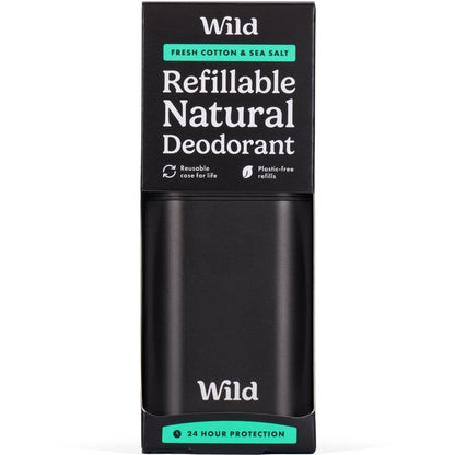 Wild Men's Cotton & Sea Salt Deodorant Starter Pack