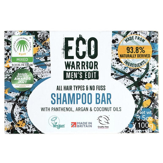 Eco Warrior Men's Edit No Fuss Shampoo Bar 100g