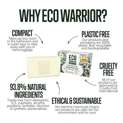 Eco Warrior Men's Edit No Fuss Shampoo Bar 100g