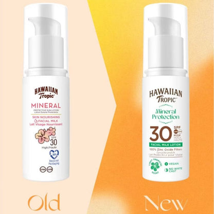 Hawaiian Tropic Mineral Protection Facial Milk Lotion SPF30 50ml