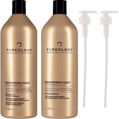 Pureology Nanoworks Gold Shampoo & Conditioner Twin 2 x 1000ml