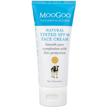 MooGoo Natural Tinted Face Cream SPF40 50g