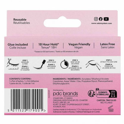 Salon System Naturalash Wispy Volume Strip Lashes Black 113