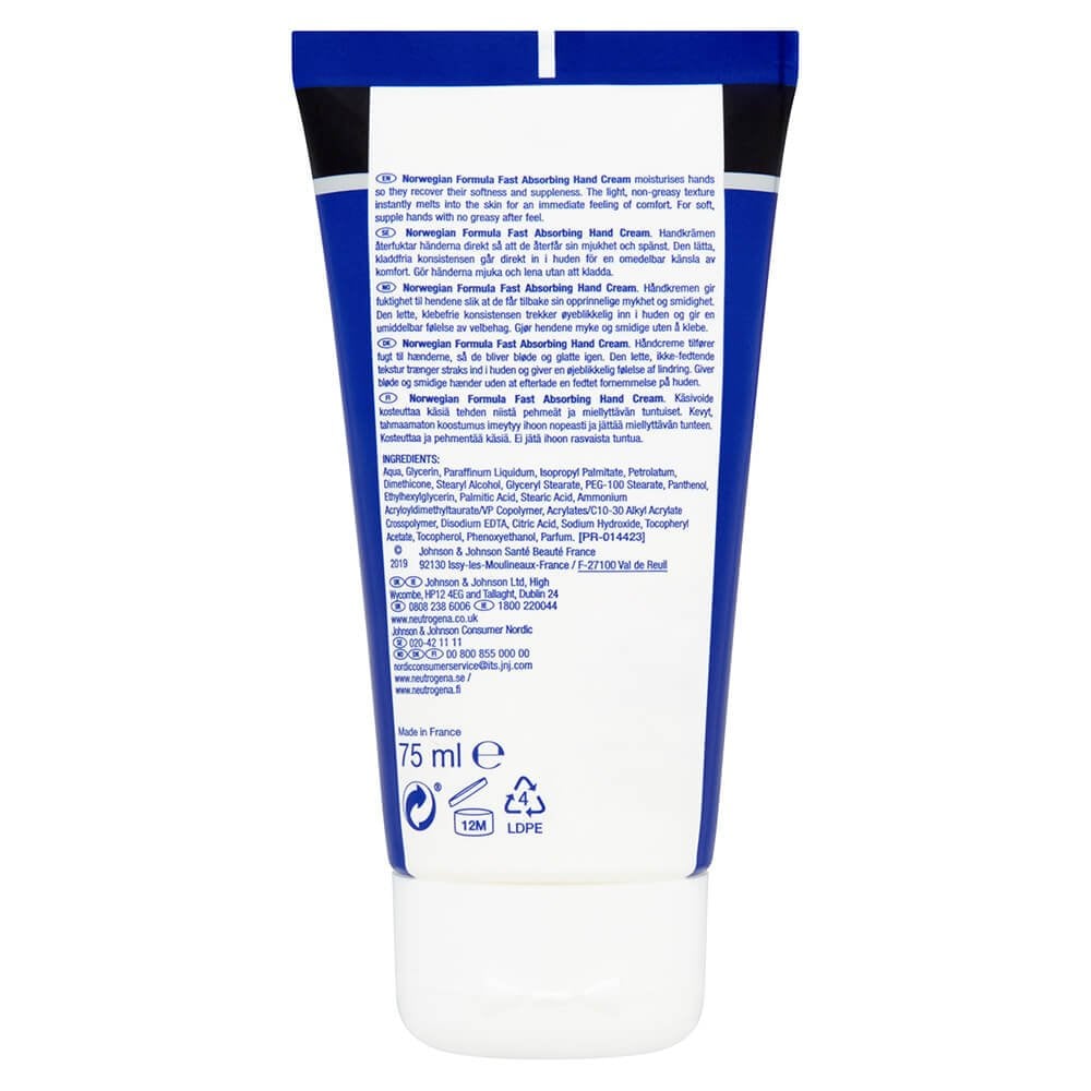 Neutrogena Norwegian Formula Fast Absorbing Hand Cream 75ml