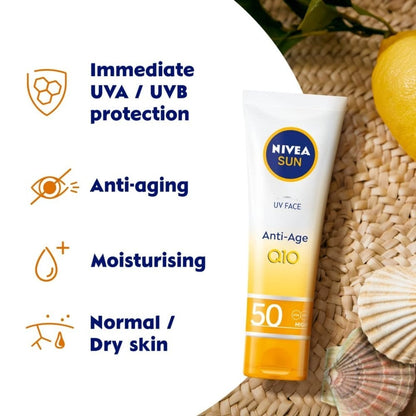 Nivea Sun Q10 UV Face Anti-Age Sun Cream SPF50 50ml