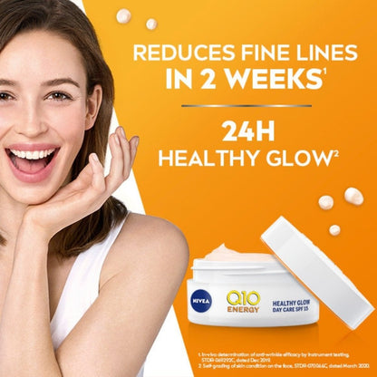 Nivea Q10 Energy Healthy Glow Day Cream SPF15 50ml
