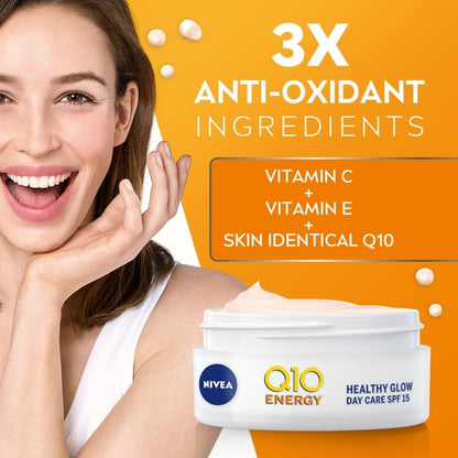 Nivea Q10 Energy Healthy Glow Day Cream SPF15 50ml