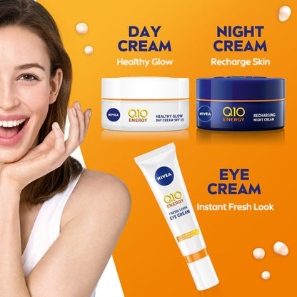 Nivea Q10 Energy Recharging Night Cream Face Moisturiser 50ml