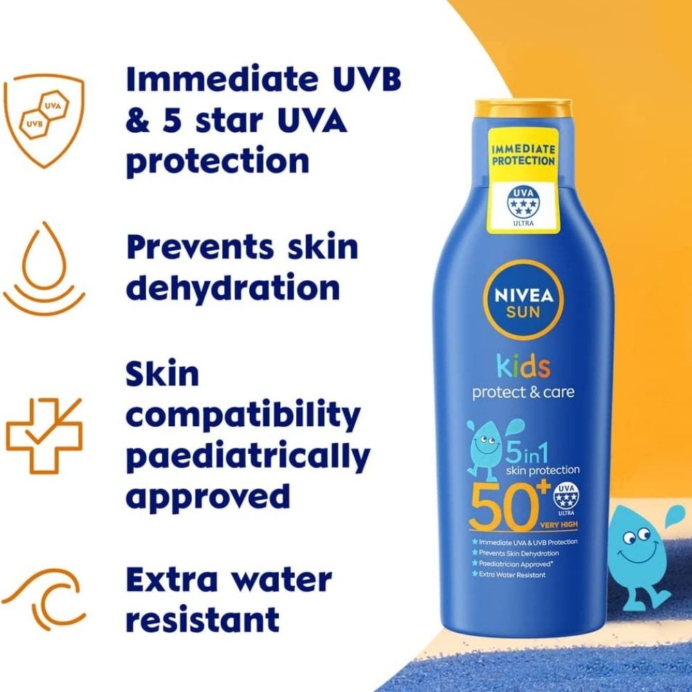 Nivea Sun Kids Protect & Care 5-In-1 Sun Lotion SPF50+ 200ml