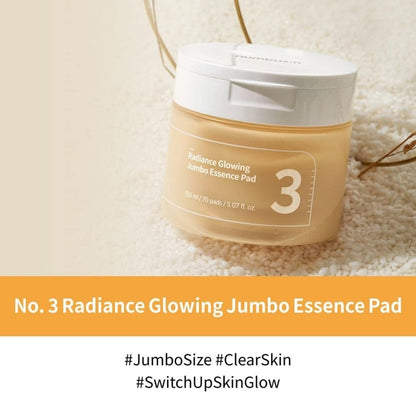 Numbuzin No. 3 Radiance Glowing Jumbo Essence Pad x70