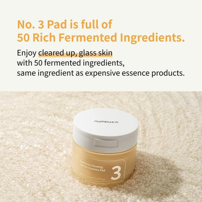 Numbuzin No. 3 Radiance Glowing Jumbo Essence Pad x70