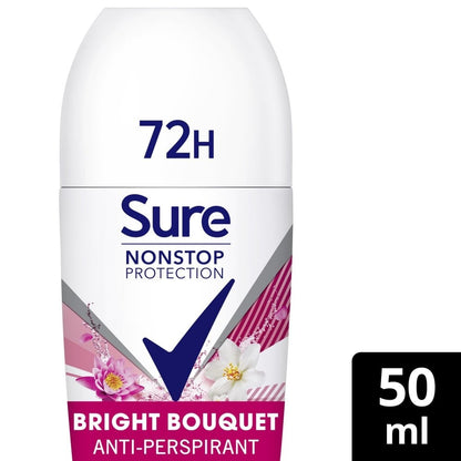 Sure Nonstop Protection 72h Bright Bouquet Anti-Perspirant Deodorant Roll-On 50ml