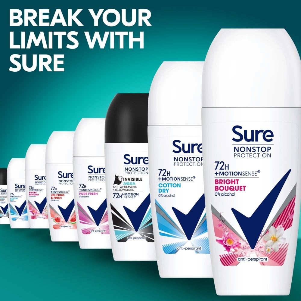 Sure Nonstop Protection 72h Bright Bouquet Anti-Perspirant Deodorant Roll-On 50ml
