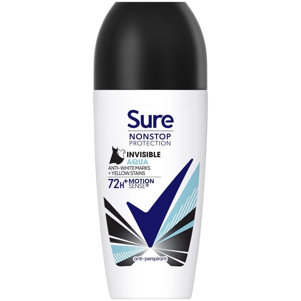 Sure Nonstop Protection 72h Invisible Aqua Anti-Perspirant Deodorant Roll-On 50ml