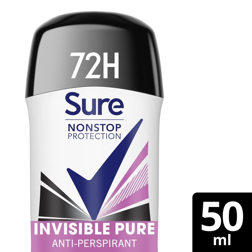 Sure Nonstop Protection 72h Invisible Pure Anti-Perspirant Deodorant Stick 50ml