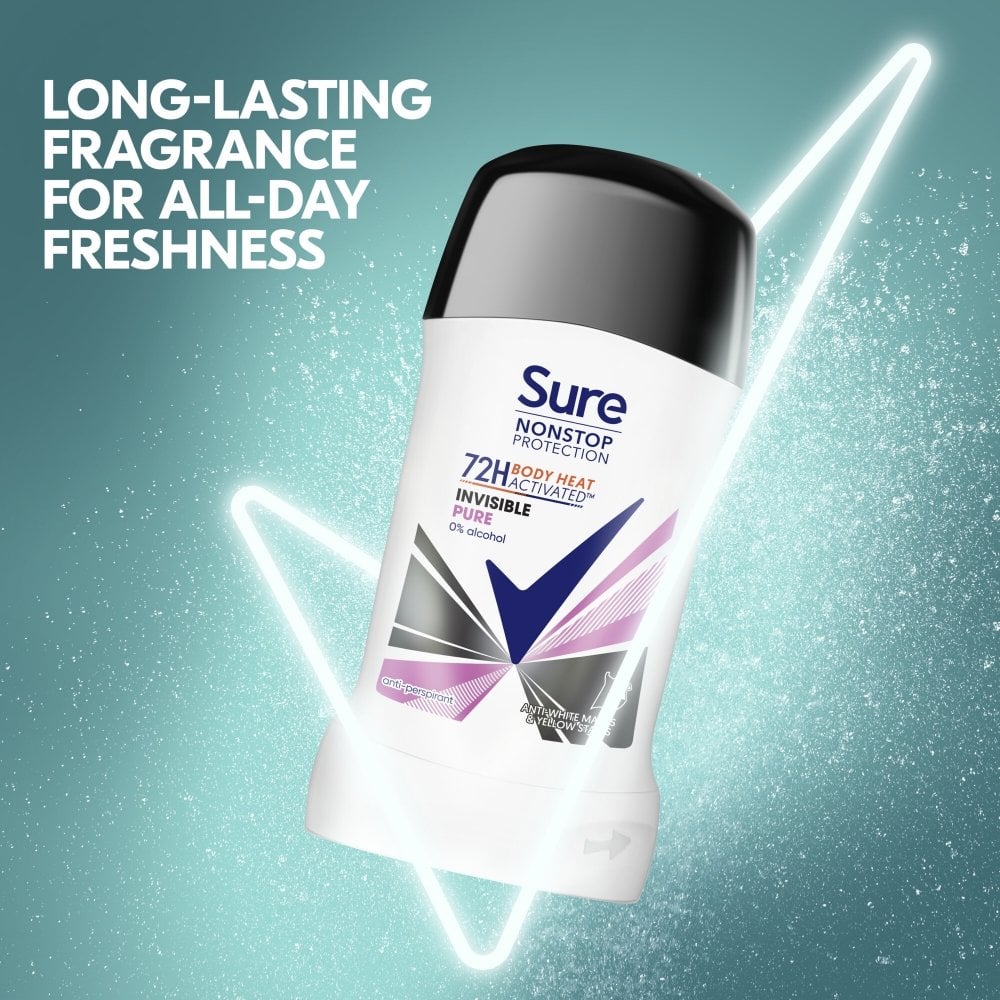 Sure Nonstop Protection 72h Invisible Pure Anti-Perspirant Deodorant Stick 50ml