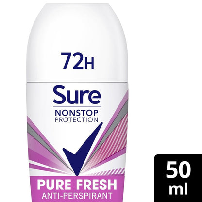 Sure Nonstop Protection 72h Pure Fresh Anti-Perspirant Deodorant Roll-On 50ml