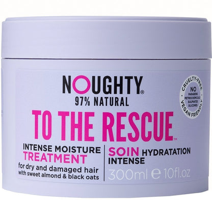 Noughty To The Rescue Moisture Boost Shampoo 250ml, Conditioner 250ml & Treatment 300ml Trio