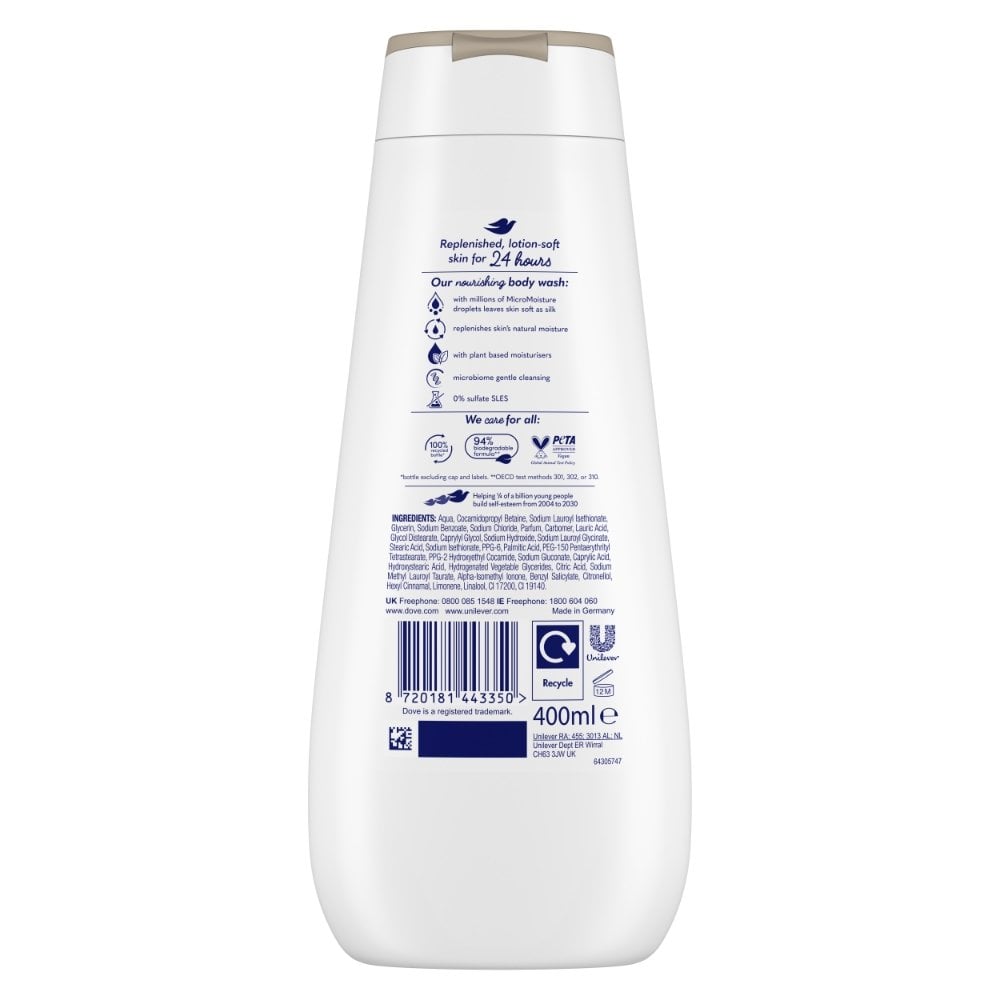 Dove Advanced Care Nourishing Silk Body Wash 400ml