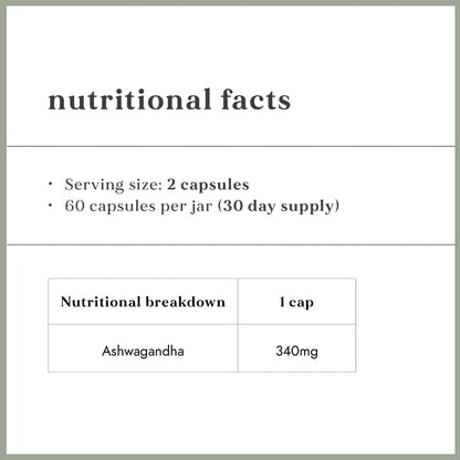 Fushi Organic Ashwagandha 60 Vegan Capsules