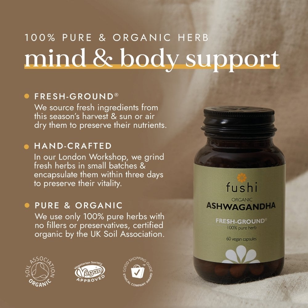 Fushi Organic Ashwagandha 60 Vegan Capsules