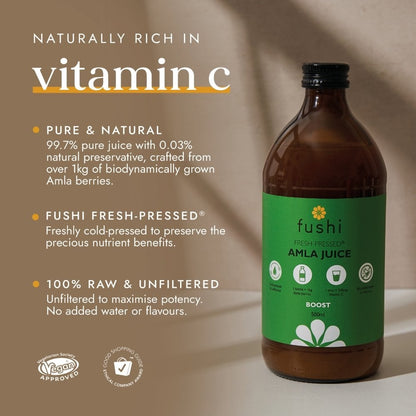 Fushi Organic Fresh-Pressed Amla Juice 500ml